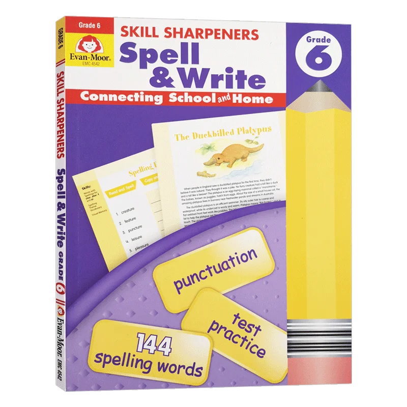 

Evan-Moor Skill Sharpeners Spell & Write, Grade 6 Workbook,aged 9 10 11 12, English book 9781596730502