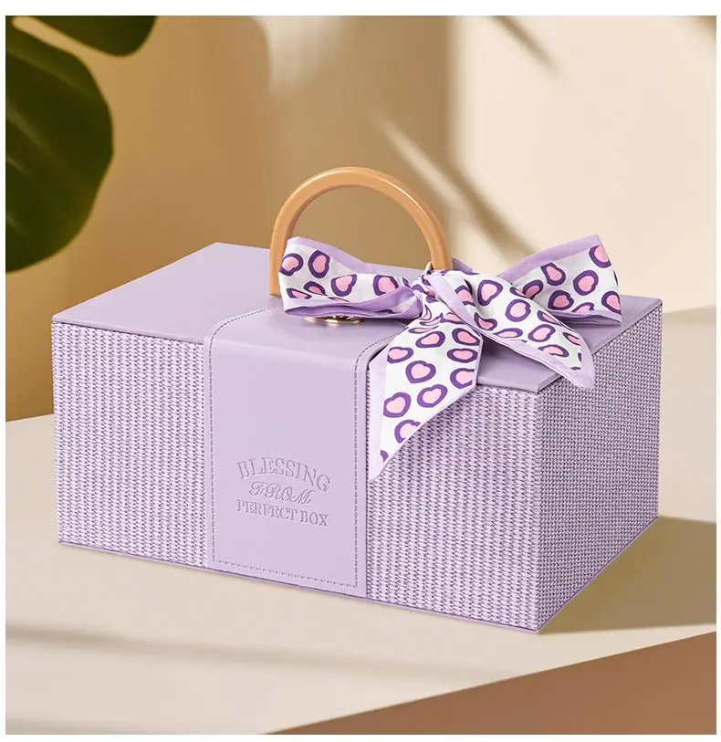 Luxury Mahjong Storage Gift Box Wooden Handle Suitable for Storing American Style Mahjong Tiles Multi Color Gift Packaging Box