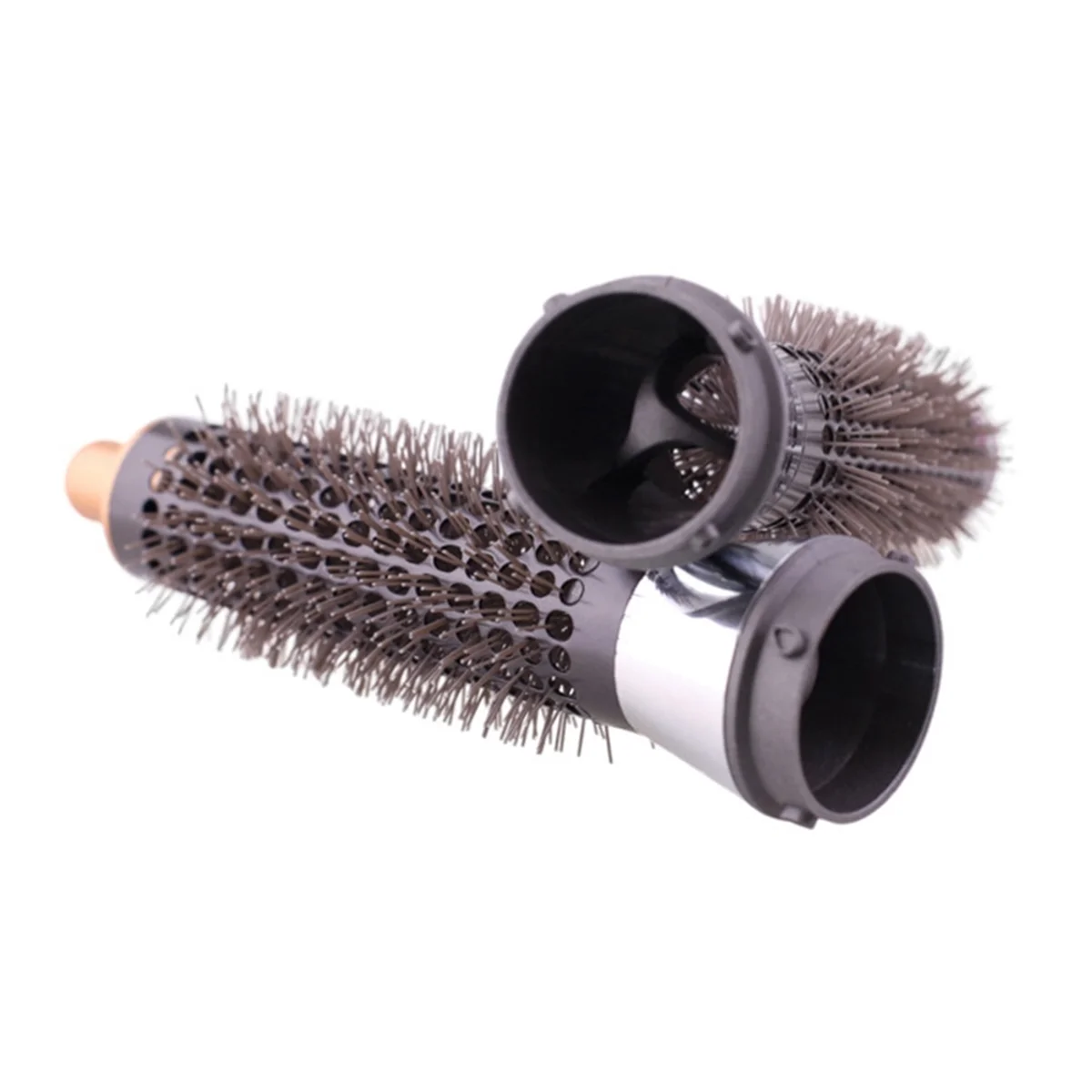 2Pcs Round Volumizing Brush for Dyson Airwrap Hair Styler Limp Flat Hair Volumizer Attachment Tool A