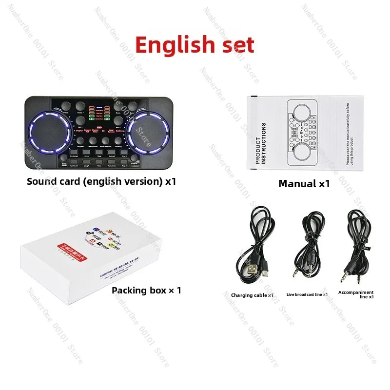 V300 Live Sound Card for Phone Computer with Bluetooth Reverb