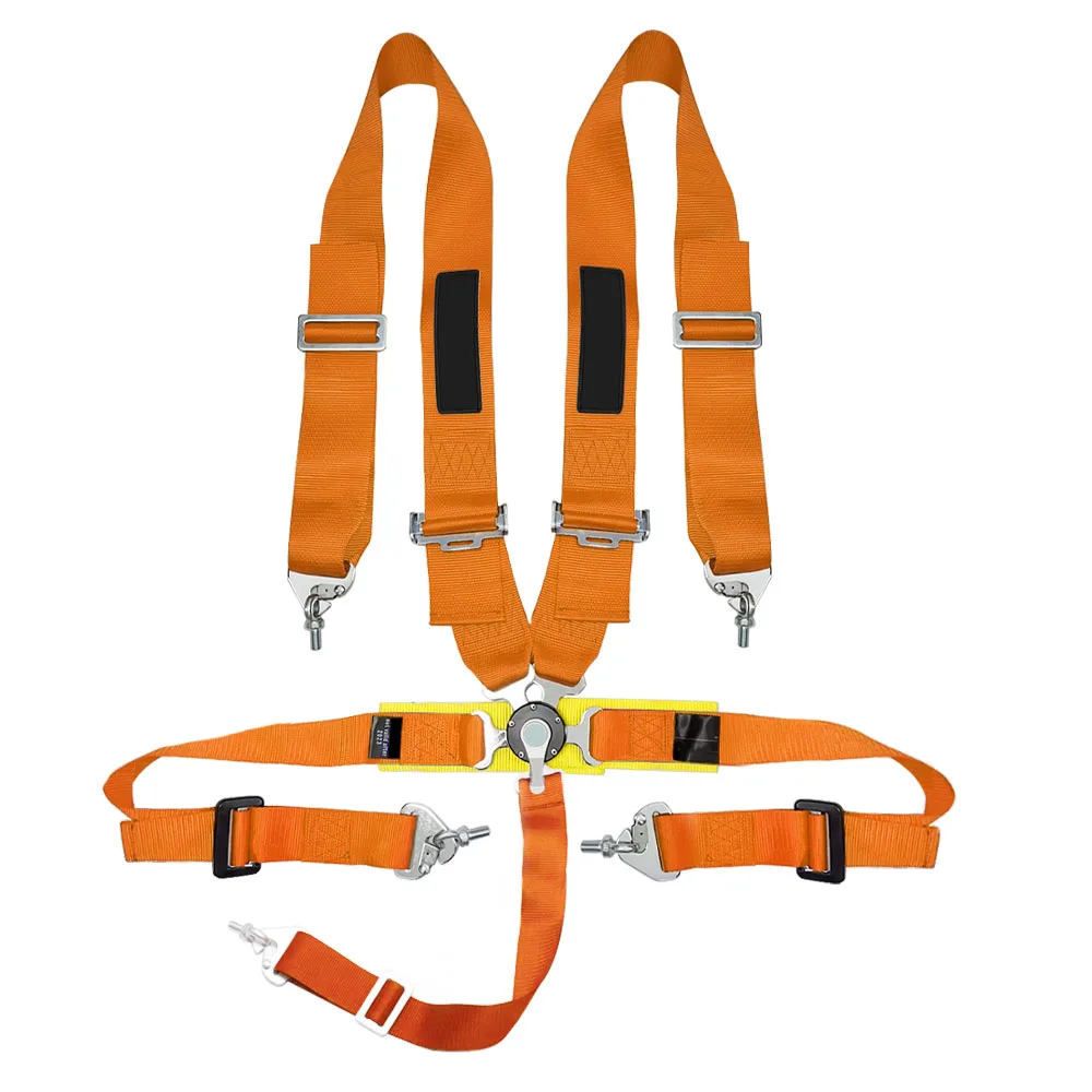 Universal 3 Inch 4 Point Racing Car Safety Harness Camlock Snap-in Release Seat Belt Strap