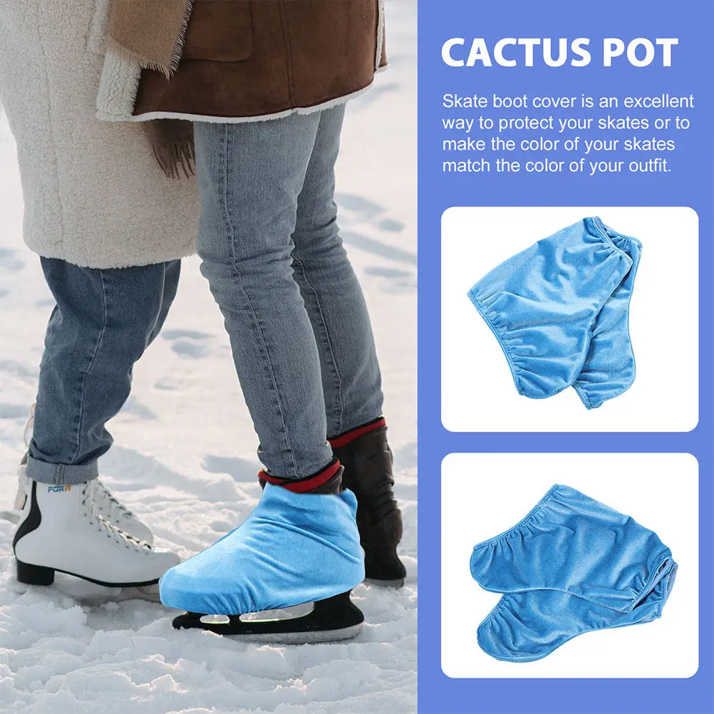 

1Pair Polyester Skating Boot Sleeve Covers for Skates Roller Hockey Boots Indoor Outdoor Warmth Toe Support Elastic Fit Wear