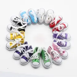1Pairs 7.5 CM Canvas Shoes Tennis Shoes 1/3 BJD Doll Shoes Doll Dress Up Accessories Suitable for 23 Inch Doll Best Gift