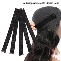 Nunify Adjustable Elastic Band For Wig Cap 30Cm Thickening Lace Wig Grip Band With Hooks& Silicone Strips 10Pcs Wig Accessories