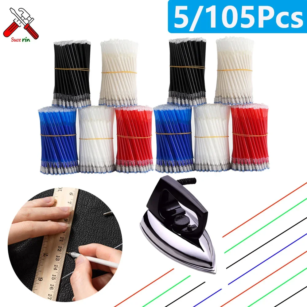 5-105Pcs Hohe Temperatur Verschwinden Stoff Marker Stift Löschbaren Nachfüllen Stifte Für Patchwork Stoff PU Leder Mark Nähen werkzeuge