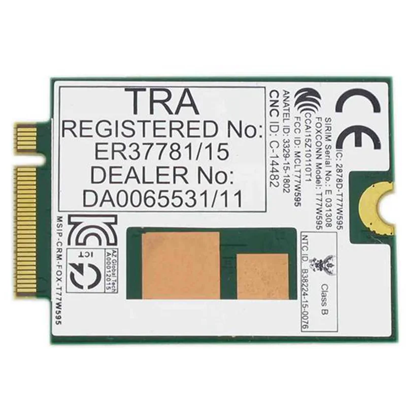 Lt4120 X5 LTE T77W595 796928 -001 Modem 4G WWAN M.2 150 Mbps do HP Probook/EliteBook 820 840 850 745 G3 640 650 645 G2