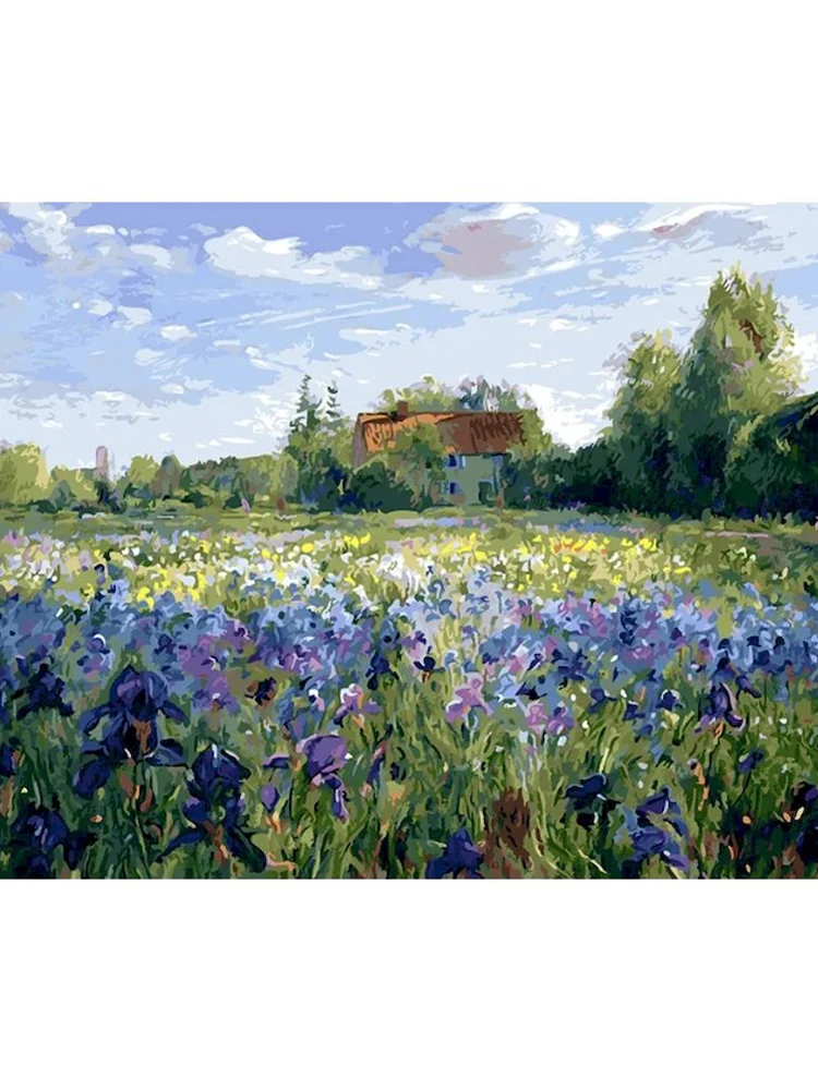 SDOYUNO Picture Diy Painting By Numbers Landscape Wall Art Picture By Number Calligraphy & Painting Frameless Kill Time