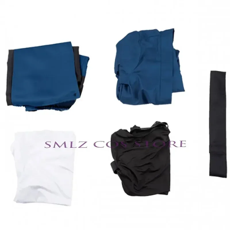 CyAnime A Young Master Cosplay Shinmon Benimaru Cosplay Costume Man Blue Kimono Wig Suit Halloween Party Uniform Outfit for Men