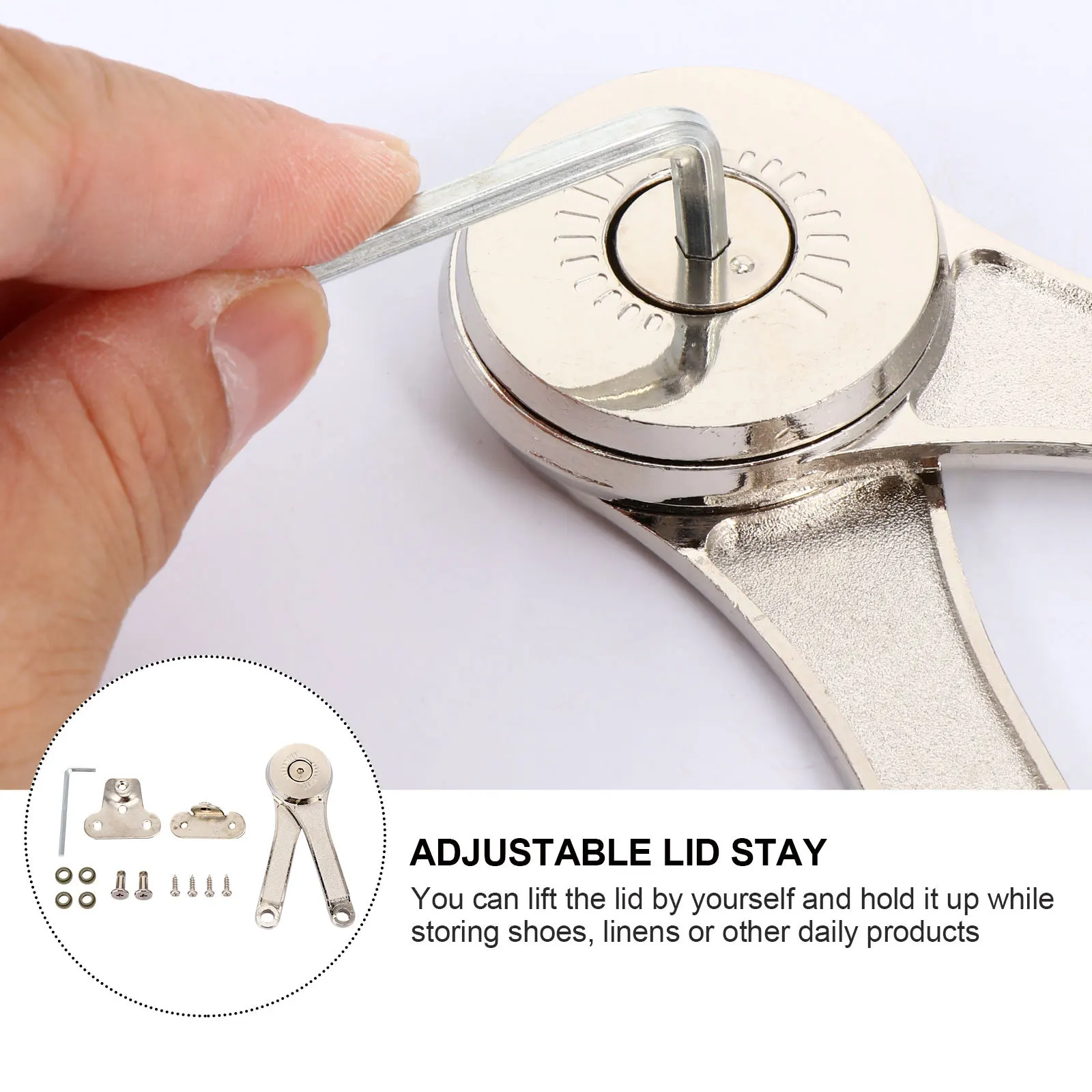 

Adjustable Stop Hinge Kitchen Cabinet Lid Support Hinge Soft Close Lid Stay Furniture Hardwares Accessories for Cupboards
