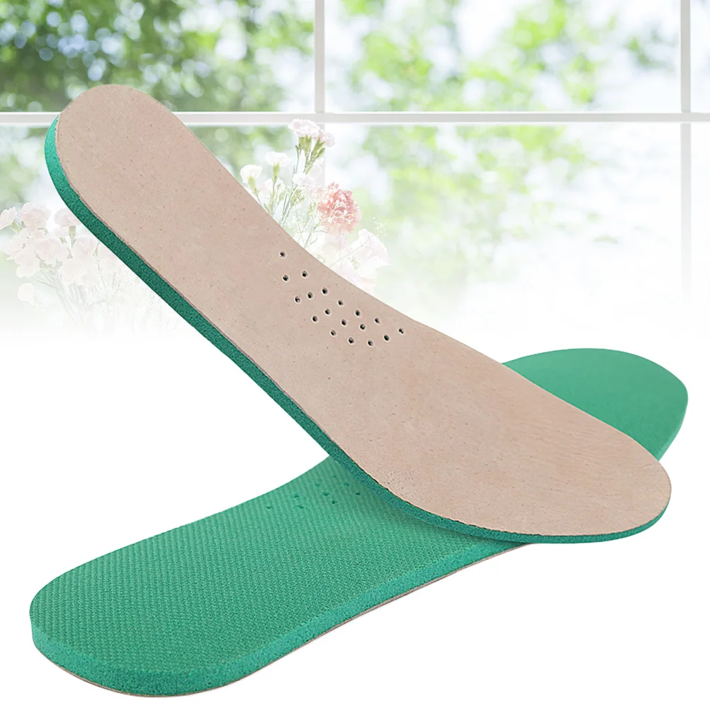 

Pig Skin Insoles Thickened for Sports Shoes Durable Breathable Arch Support Running Walking Absorption Padding