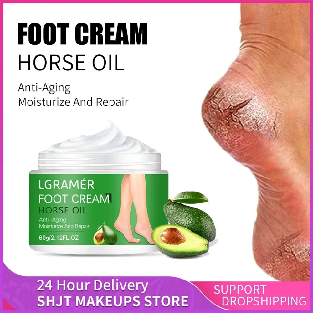 Anti Crack Herbal Foot Cream, Abacate, Anti-Secagem, Salto, Rachado, Repair Balm, Pele Morta, Remover, Máscara Hidratante, Mão, Cuidados com os Pés