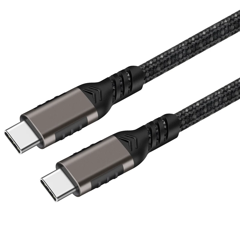 USB 3.2 Gen 2 Type C to C Cable 20Gbps Braided Cord 4K UHD PD100W Fast Charging Data Wire for MacBook Pro iPad Pro Galaxy S20