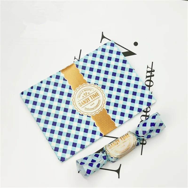 

500Pcs/lot Candy Time Printed DIY Handmade Wrappers Twisting Wax Papers Caramel Sweets Lolly Nougat Wrapping Paper
