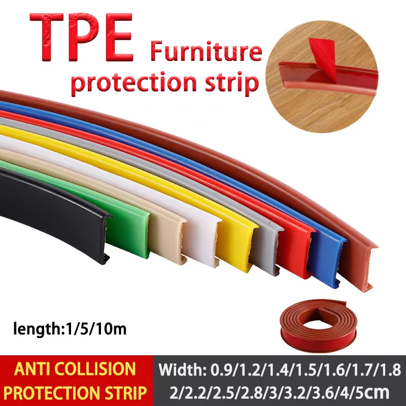 

U-Shaped Edge Banding Tape Wood Closet Decoration Tape Self-Adhesive Furniture Table Chair Edge Protector Anti-collision Tape