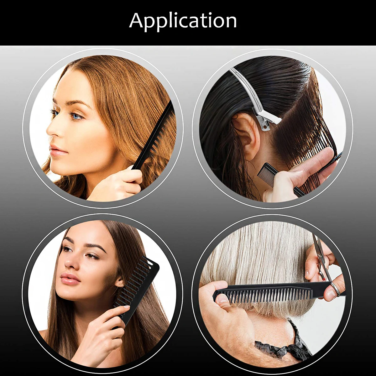 مجموعة مشط تصفيف الشعر مكونة من 22 قطعة، 10 أمشاط شعر متعددة الوظائف مع 12 مشبك شعر من الفولاذ المقاوم للصدأ خاص للشعر المستعار الحقيقي