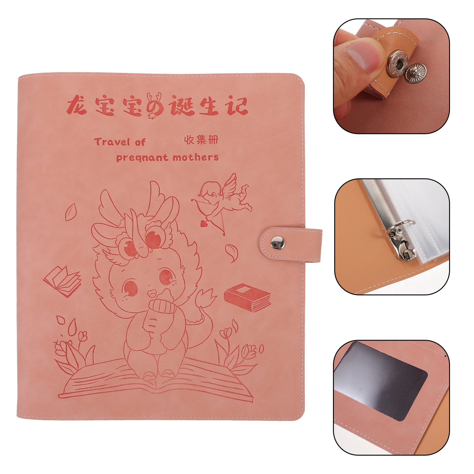 Birth Certificate Sleeve Holder Cartoon Pattern Certificate Protective Cover Case Document Organizer Retro