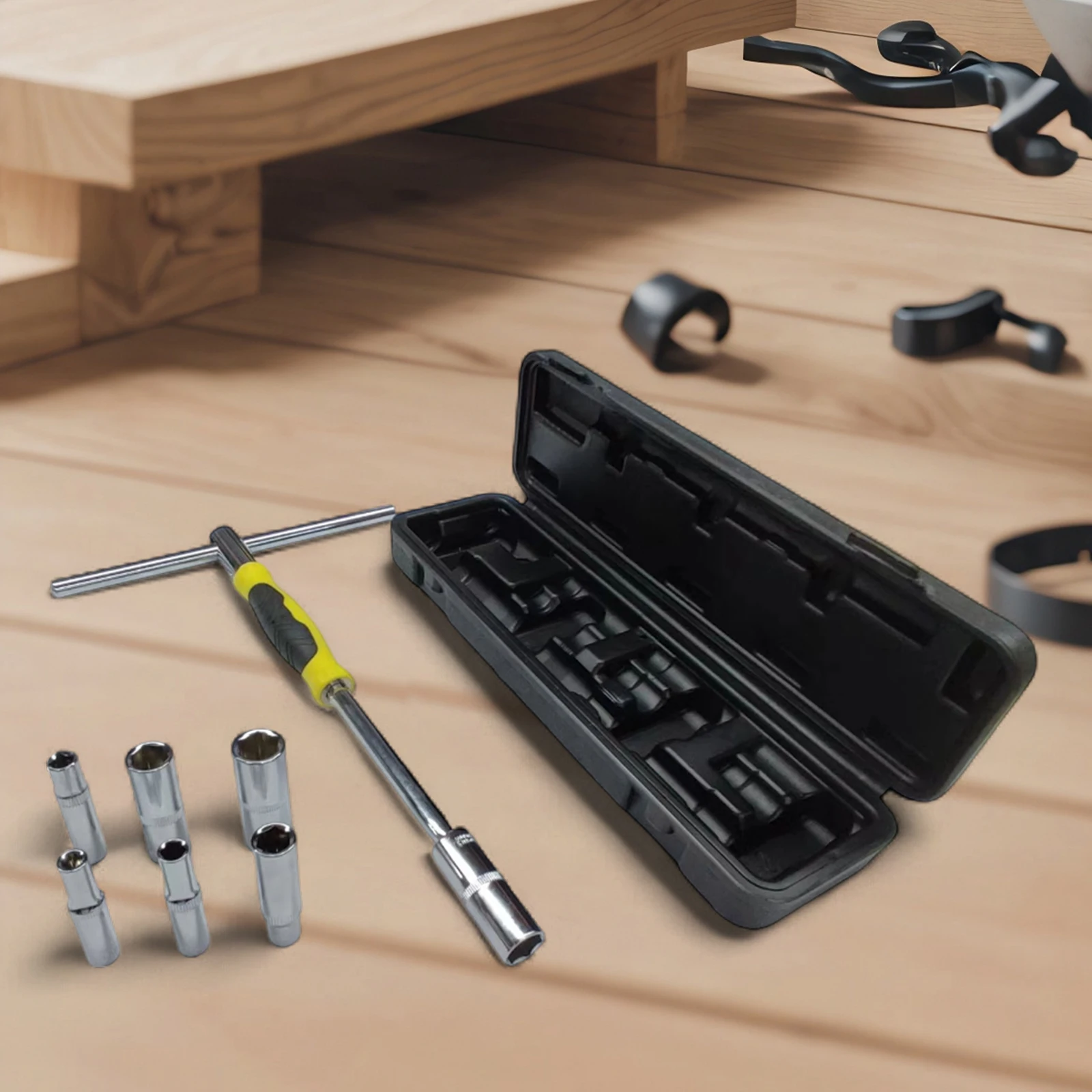 14in Hexagon Socket Wrench with Non Slip Grip Removable T Type Design Steel Material Suitable for Various Repair Tasks