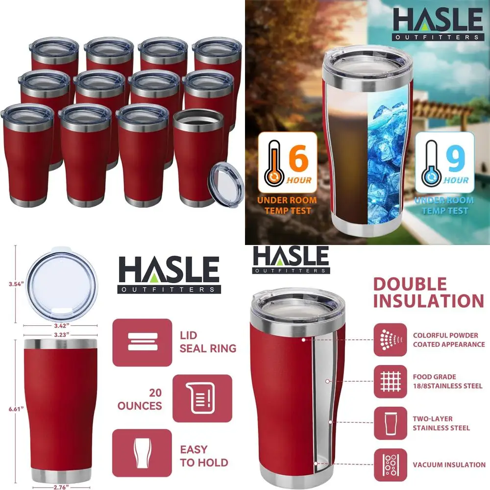 

Bulk Stainless Steel Vacuum Insulated Double Wall Tumblers with Lids for Coffee