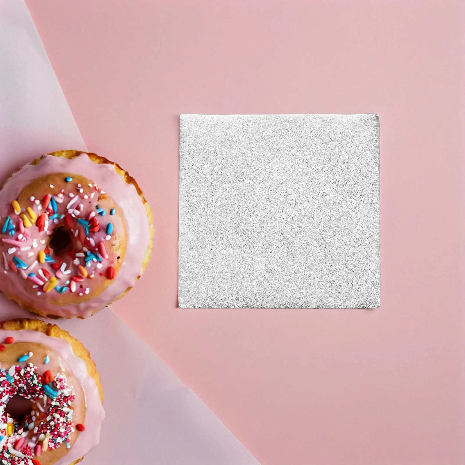 500Pcs Aluminum Foil Candy Wrapping Paper Sheets 8Cm Square Chocolate Wrappers for DIY Truffles Caramels Nougat Wedding Birthday