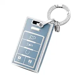5 Buttons TPU Car Key Case Cover Shell Fob Keychain For Cadillac CTS ATS 28T CTSV XTS DTS SLS SRX XLS STS Escalade Chevrolet C7