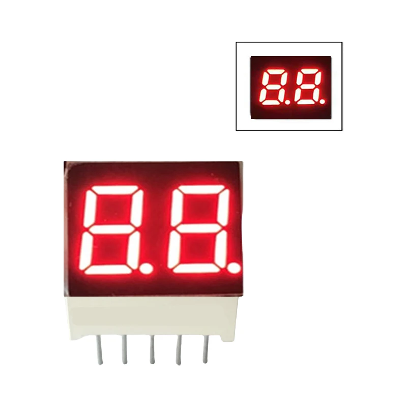 0.36 Inch Yellow/Blue/Green/Red/White LED Display 2 Bit Cathode/Anode 15*14*7mm Digital Bar Chart for Current and Voltage Meters