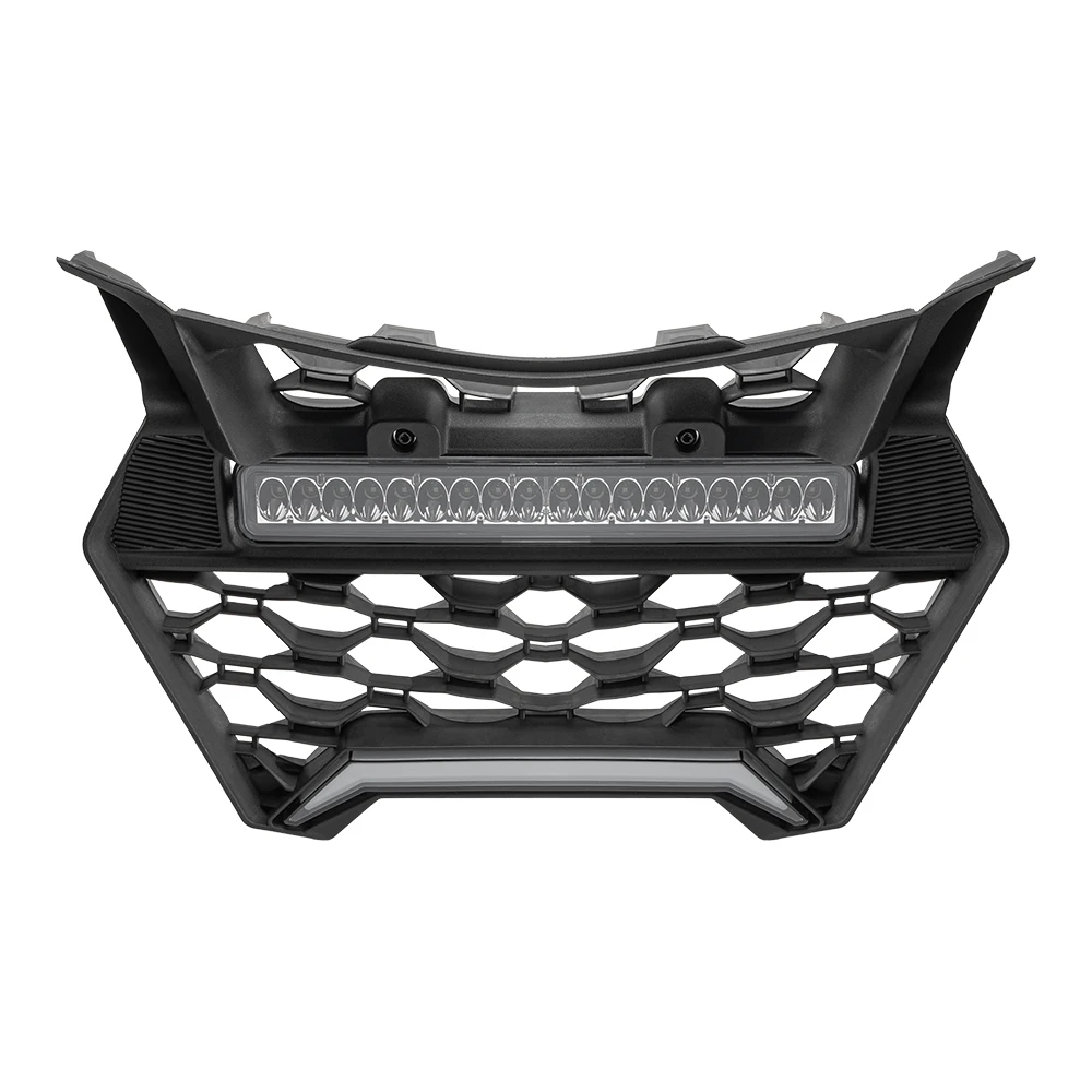

For Can-Am Maverick R MAX X RS 2024-2025 Front Grille w/ LED Light Bar IP67 Mesh Grill w/ High-Brightness Dual Lights Plug Play