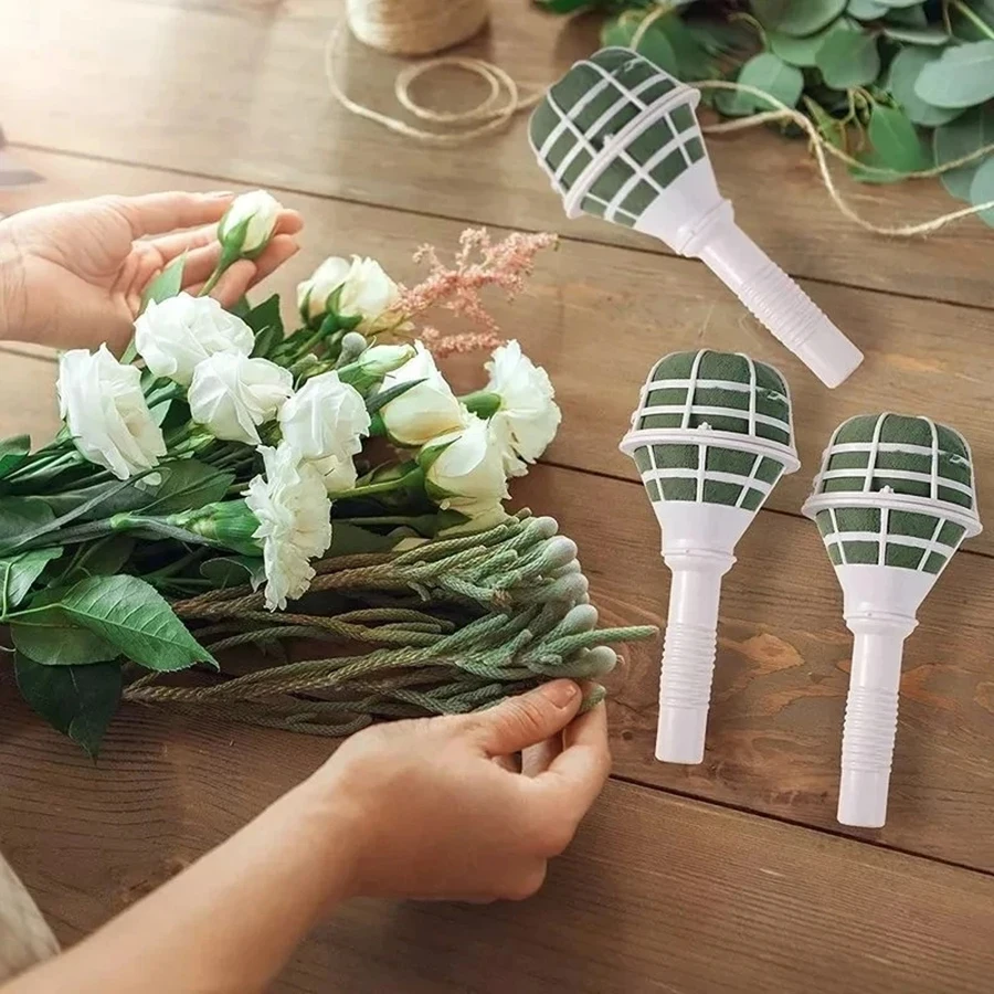 10/5 Stück DIY Brautstrauß-Schaumstoffhalter Hochzeits-Blumenhalter Dekoration Event-Party-Dekorationszubehör – Detail 4