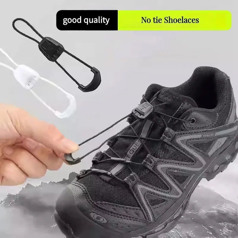 Schnellverschluss-Schnürsenkel ohne Binden für Sneaker, Salom Einfach zu Installierende Elastische Schuhbänder mit Schnalle, Rutschfeste Lazy Laces für Alltagsschuhe