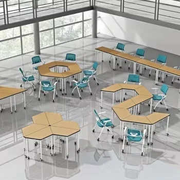American Modern Classroom Desk And Chair Set School Furniture Student Desk And Chair Office Height-adjustable Folding Table