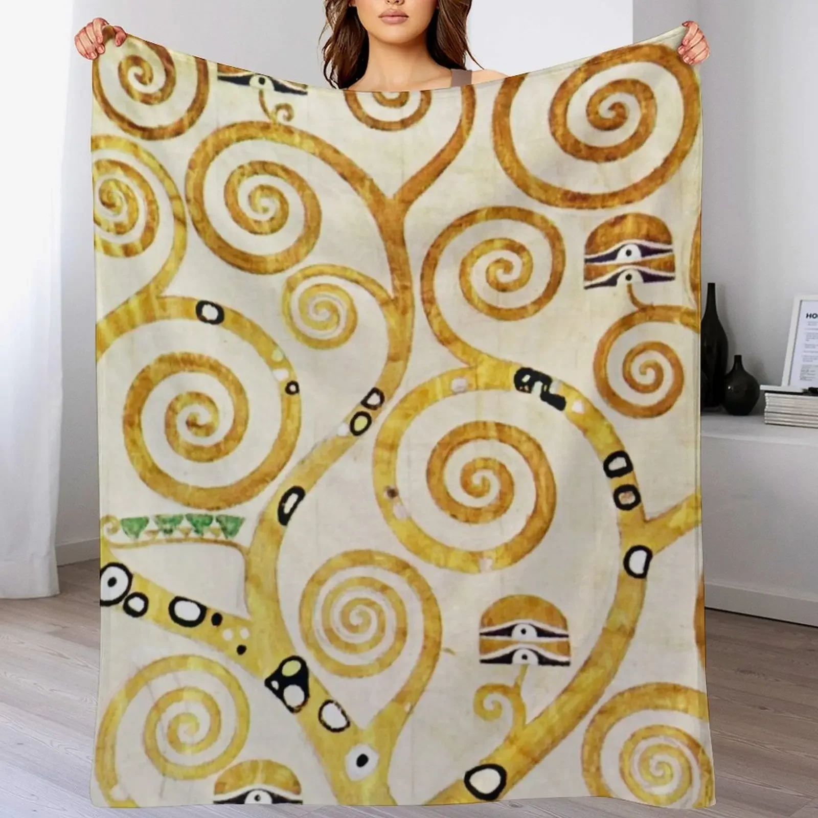 

Gustav Klimt - Tree Of Life Throw Blanket Soft Comfort Blanket for Reading Watching TV