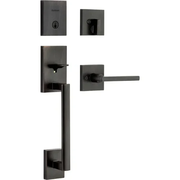 San Clemente Vordertürschlossgriff und Riegel-Set, Eingangsgriff-Set außen mit umkehrbarem Innenhebel