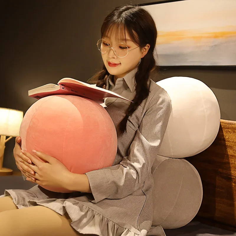 Nordic Style Round Ball Cushion Velvet Seat Pouf Stuffed Throw Room Pillow Sofa Decor Soft Ball Cushion Waist Back