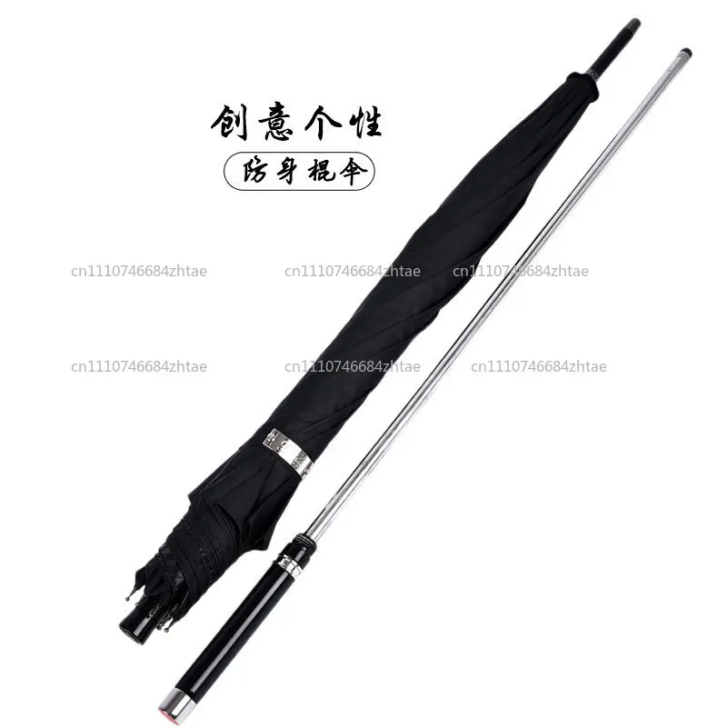 Unsharpened Sword Umbrella Long Handle Black Coating UV Protection