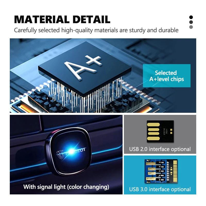 لبيجو 16/32/64GB محرك فلاش USB صغير ذاكرة عصا المحمولة سيارة U القرص ميموريا 107 106 205 4008 301 607 407 508 2008 5008