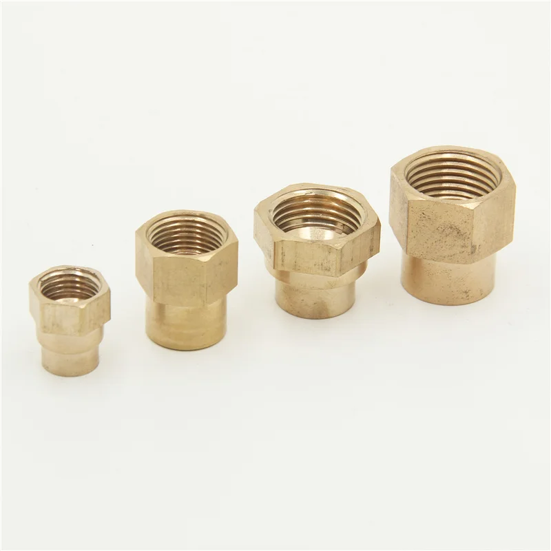 Brass pipe joint pipe fitting copper hose hexagon coupling quick coupling internal thread 1 / 8 