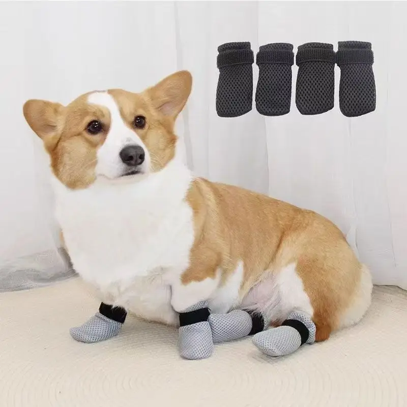

4pcs Pet Claw Cap Recovery Feet Protector Breathable Mesh Pet Feet Cover Anti Scratch Paw Caps Cat Socks After Surgery Protector