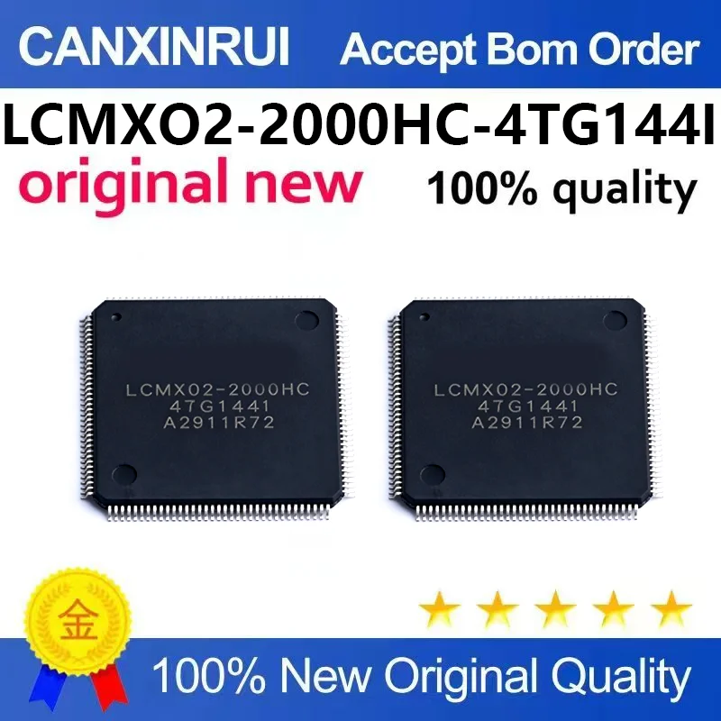 （5pcs-100pcs）New stock LCMX02-2000HC-4TG144I packaged QFP LCMX02-2000HC-4TG144