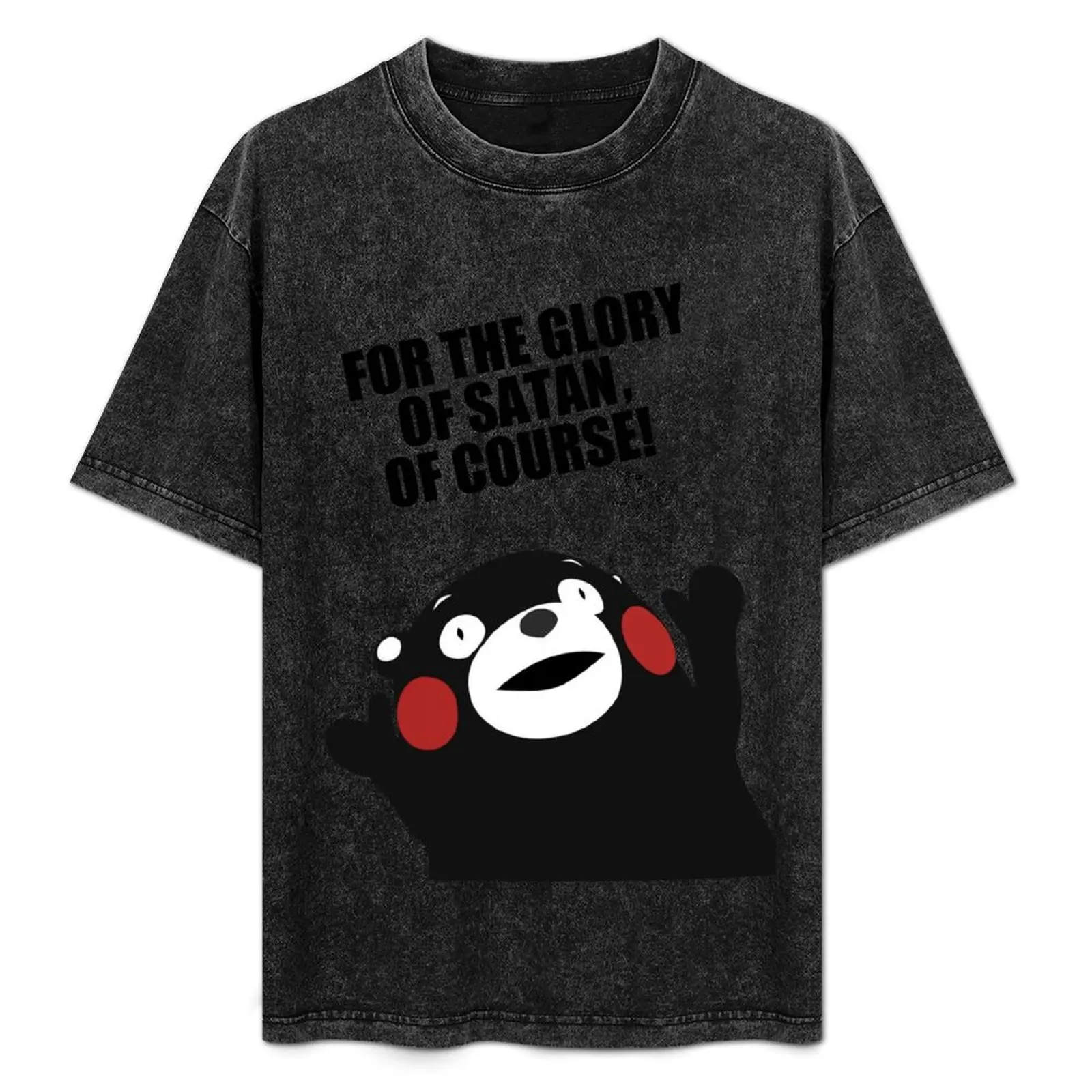 Satanic Kumamon T-Shirt heavyweights oversizeds anime stuff slim fit t shirts for men