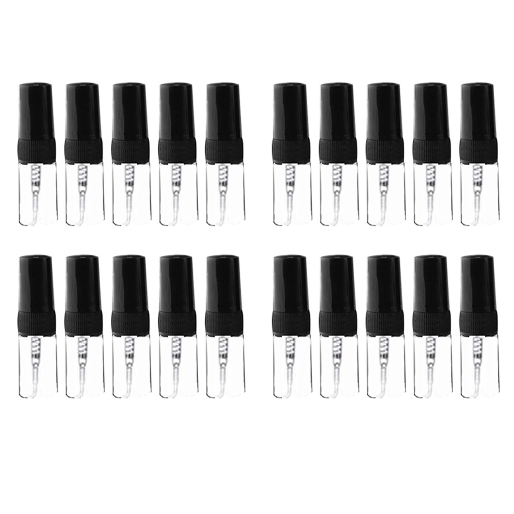 A52Q-20 Stück Mini Tragbare Glas-Parfümflaschen Reisegröße Leere Parfüm-Glassprühflaschen (2ml) – Detail 5