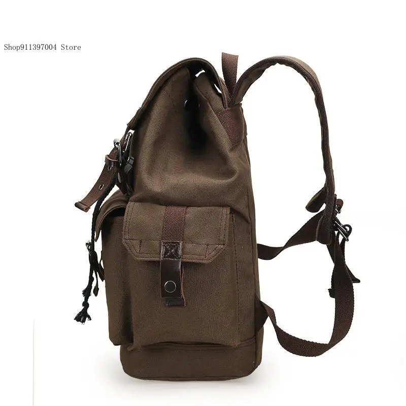 Vintage Men's Large Capacity Backpack for Primary and Secondary School Students Single Shoulder Backpack