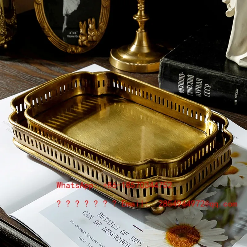 

Ручная работа, латунная фруктовница – в ретро-стиле, для чайной церемонии и роскошного домашнего декора