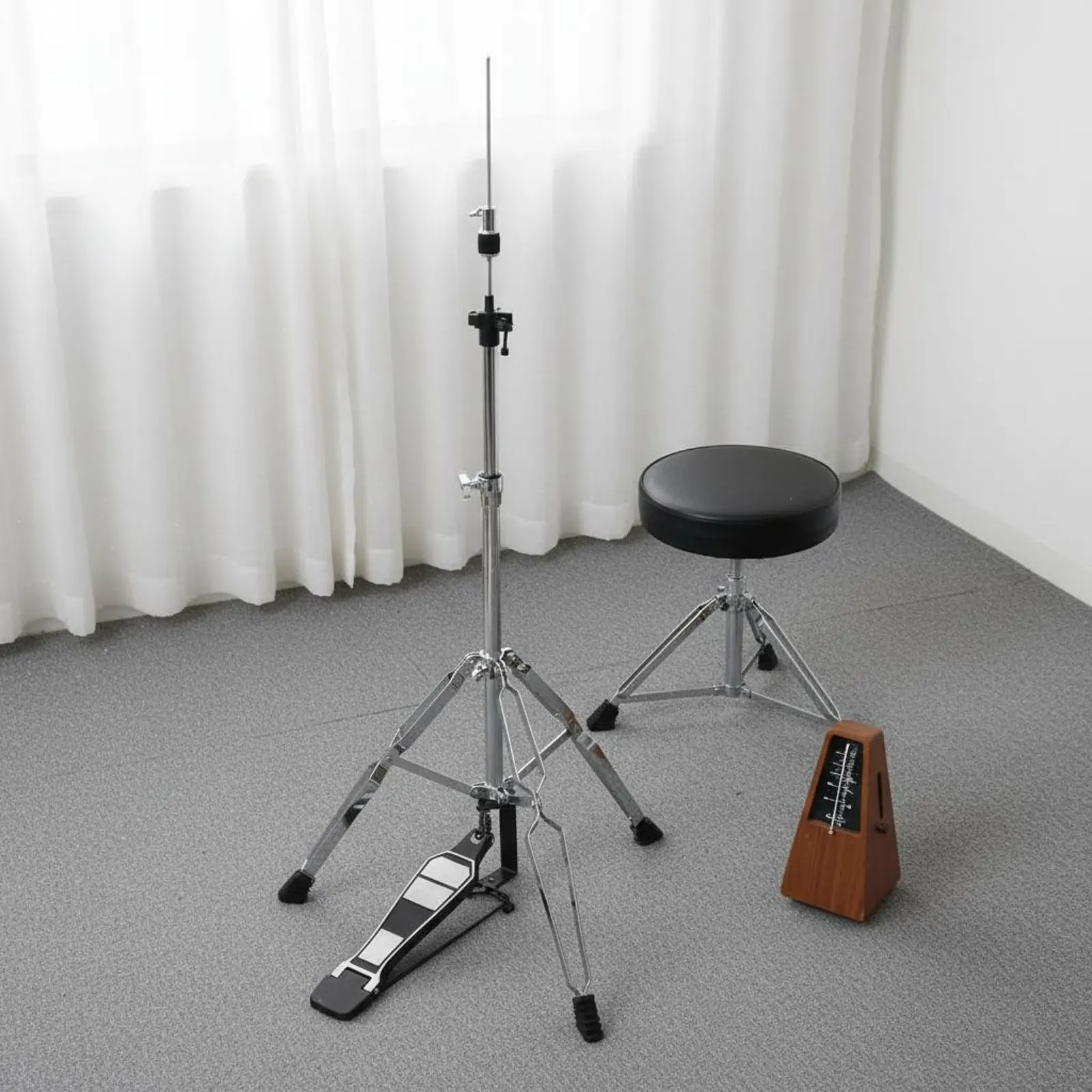 

Jazz Drum Hi-Hat Stand Adjustable Height Hi-Hat Stand Percussion Hardware Height Lock for Drummers, Band Practice, Music Studio