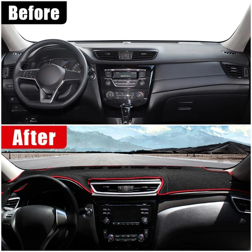 Imagen 2 del producto Para Nissan x-trail XTrail T32 2014 2015 2016 2017 2018 2019 2020 cubierta del salpicadero del coche evitar almohadillas de luz accesorios de parasol