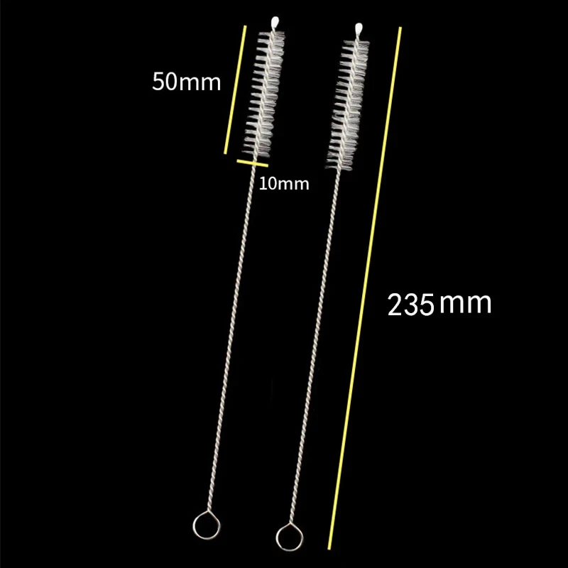 20/1pcs Stainless Steel Straw Cleaning Brush Baby Cup Bottle Special Long Handle Straw Brushes Multipurpose Household Clean Tool