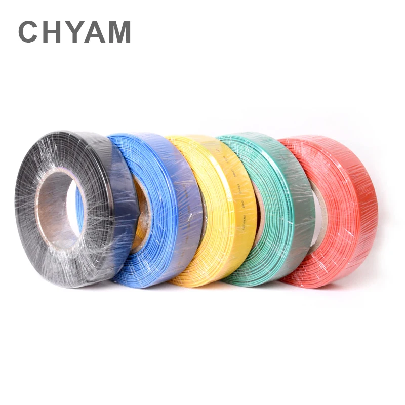 100 Meters Cable Sleeve 14mm Colorful Red Yellow Blue Green Black Transparent 2:1 Polyolefin Heat Shrink Tube Insulating