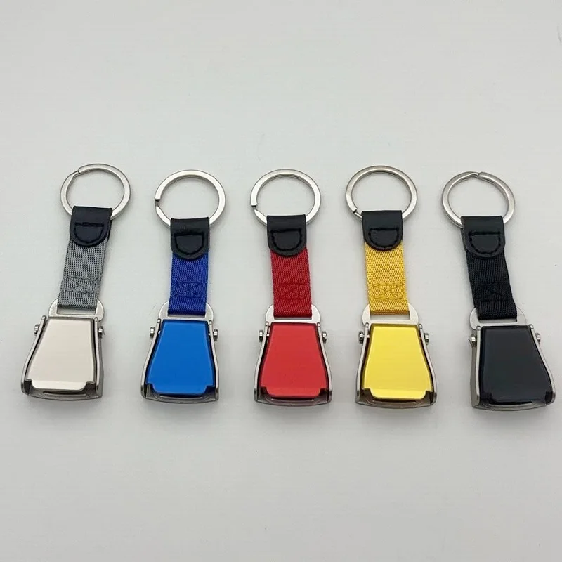 1PC Flight Pilot Aviation Gift Keyring Travel Bag Airplane Buckle Seatbelt Safety Seat Belt Keychain For Backpack