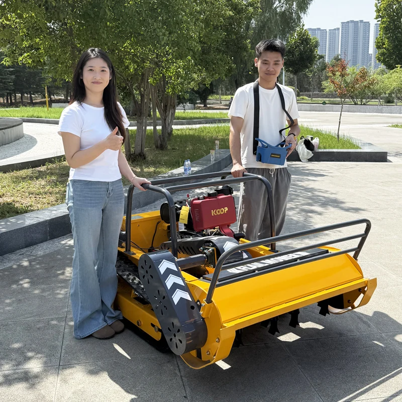 カスタマイズ可能な新型家庭用リモコン式芝刈り機 英語バージョン 家庭菜園管理ロボット 芝生管理機器