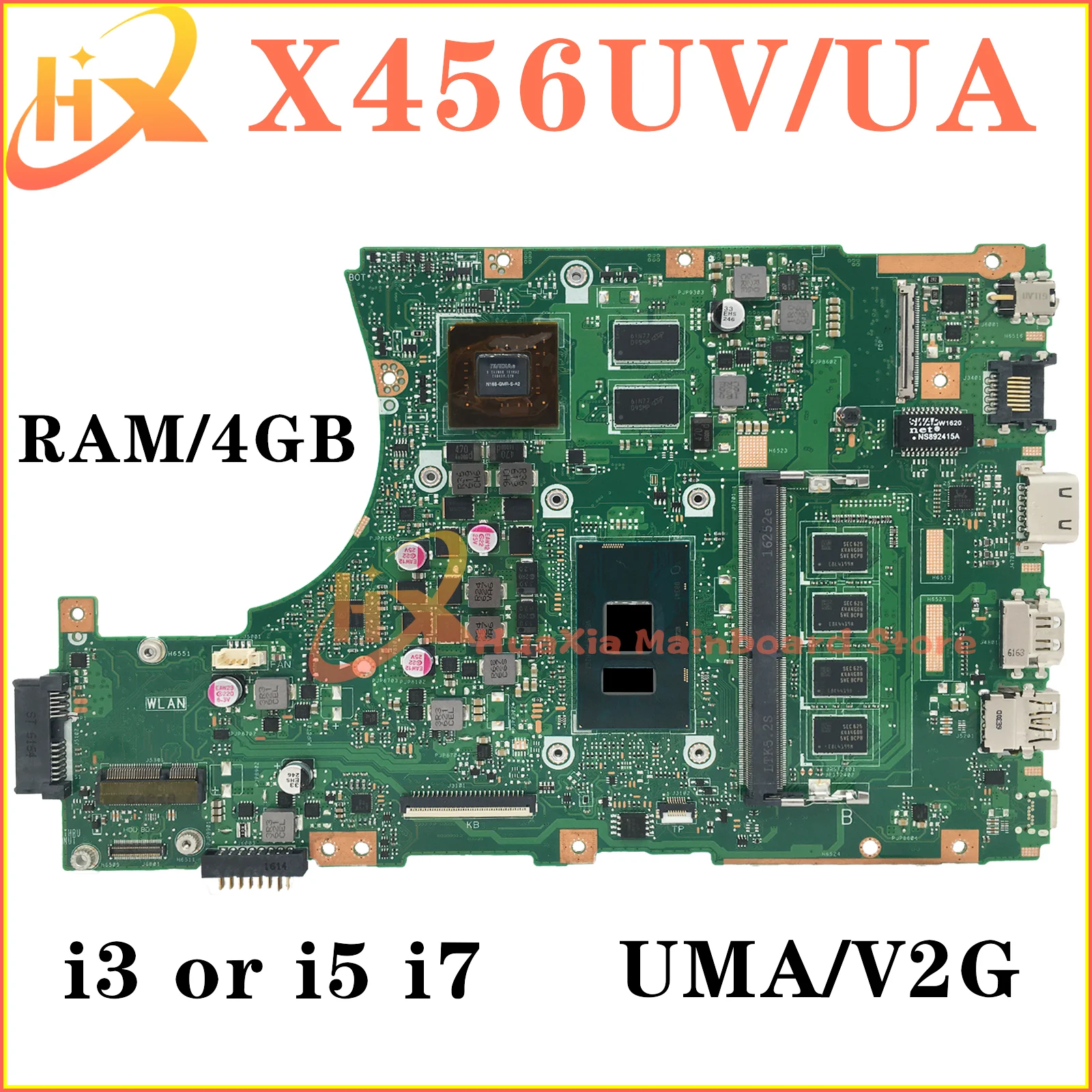 

X456U Mainboard For ASUS X456UVK X456UQK X456UQ X456UJ A456U X456UB F456U X456UV X456 X456UA Laptop Motherboard i3 i5 i7 6th/7th