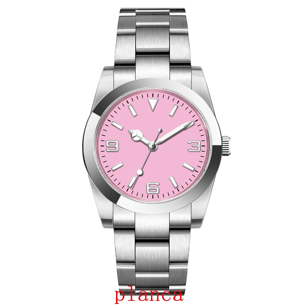 Customizable logo 36/39mm sapphire crystal stainless steel watch paired nh35 automatic movement