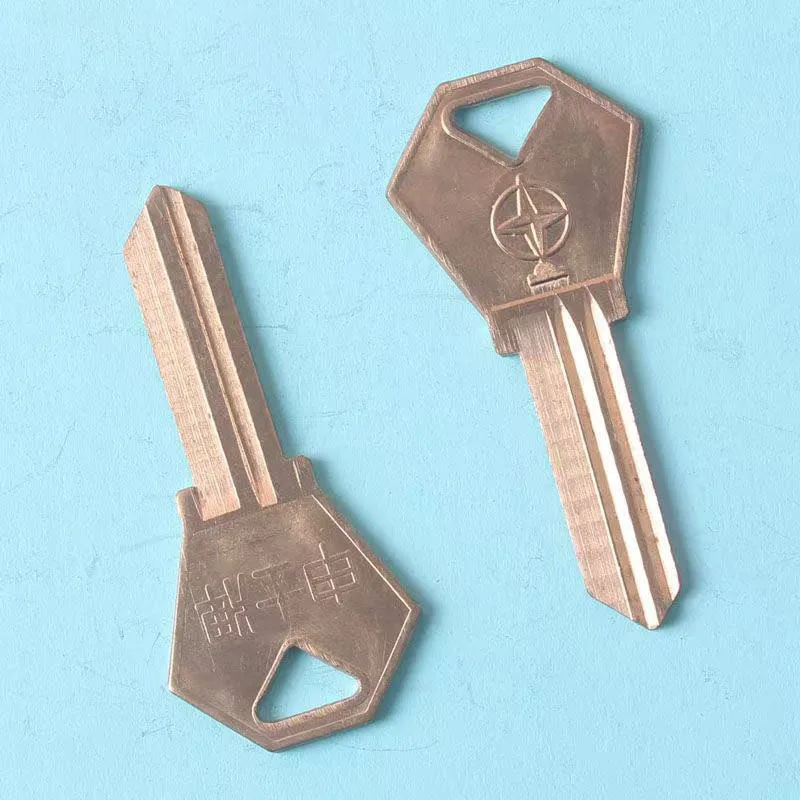 Grand Gentleman Key Embryo, All Copper Long Gentleman Drawer Lock Universal Key Embryo - Detail 1
